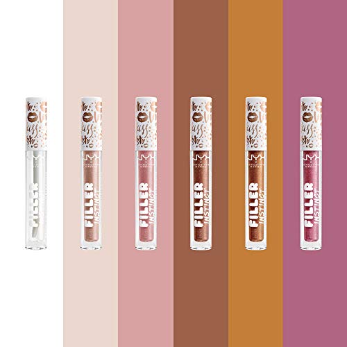NYX PROFESSIONAL MAKEUP Filler Instinct Plumping Lip Polish, Lip Plumper Gloss - New Money (Copper Gold)