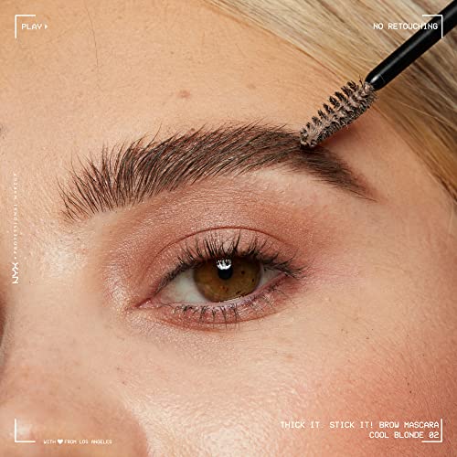 NYX PROFESSIONAL MAKEUP Thick It Stick Thickening Brow Mascara Eyebrow Gel - brown hair with undertones