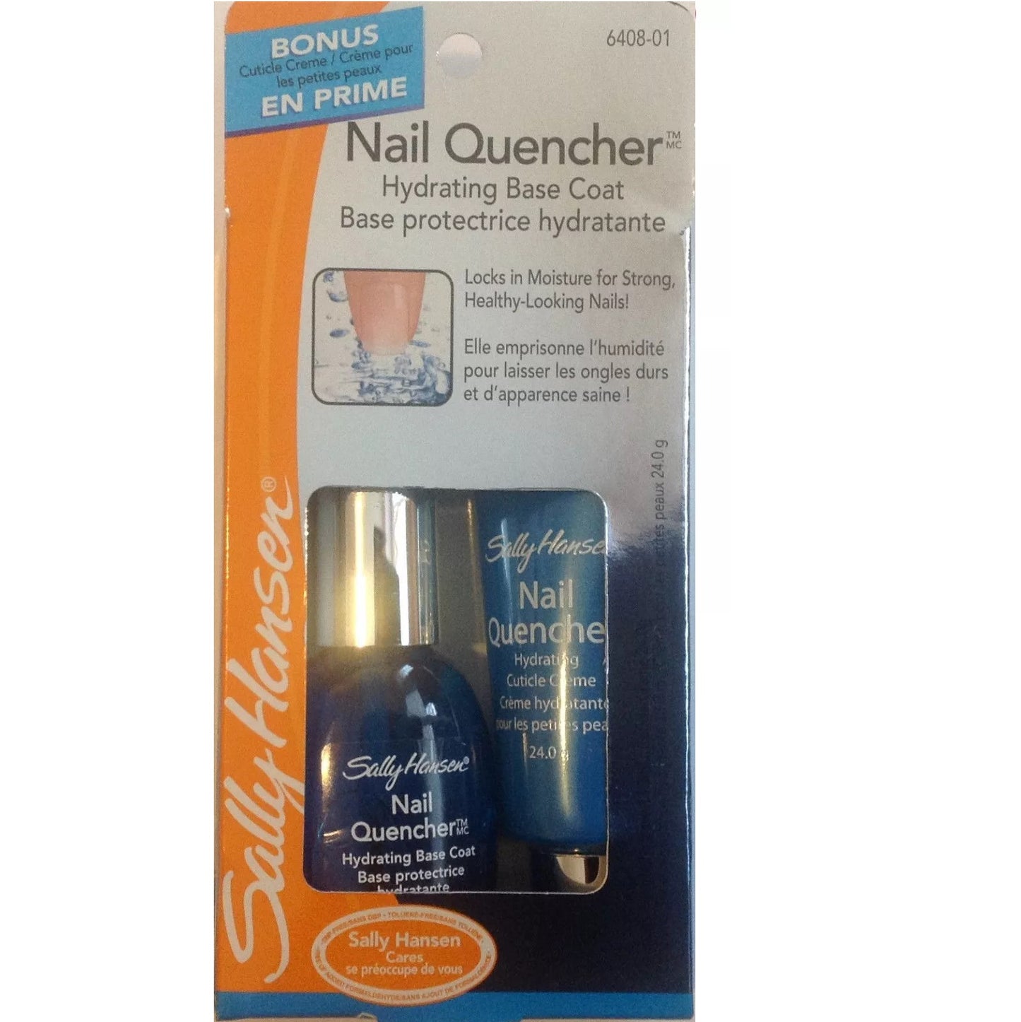 Sally Hansen Nail Quencher Hydrating Base Coat + Hydrating Cuticle Creme 6408-01