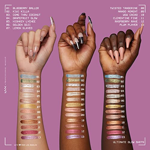 NYX PROFESSIONAL MAKEUP Ultimate Glow Shots, Liquid Eyeshadow, Long-Lasting Shimmer Eye Shadow with Vitamin C
