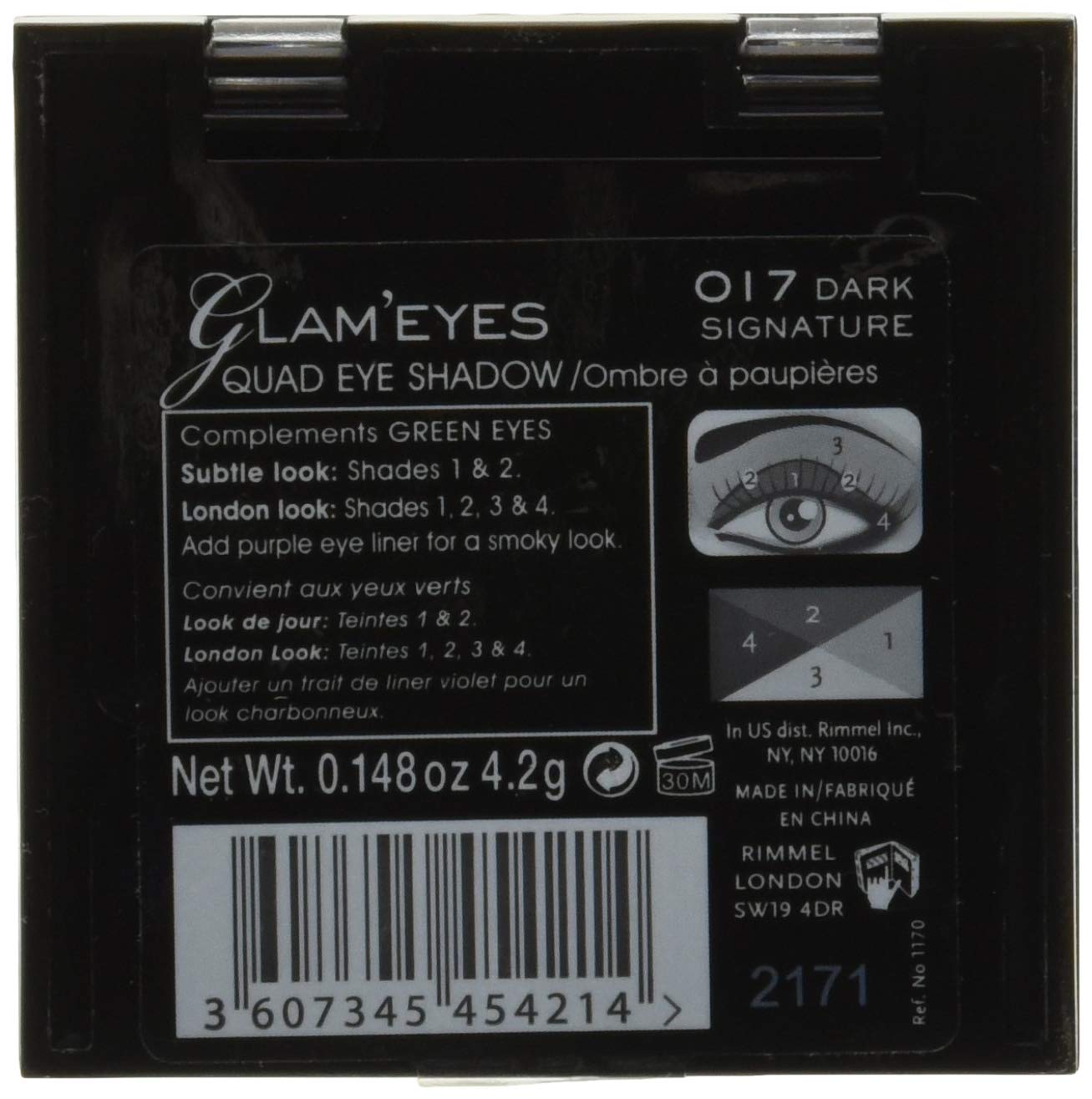 Rimmel Glam'Eyes Quad Eye Shadow - 017 Dark Signature