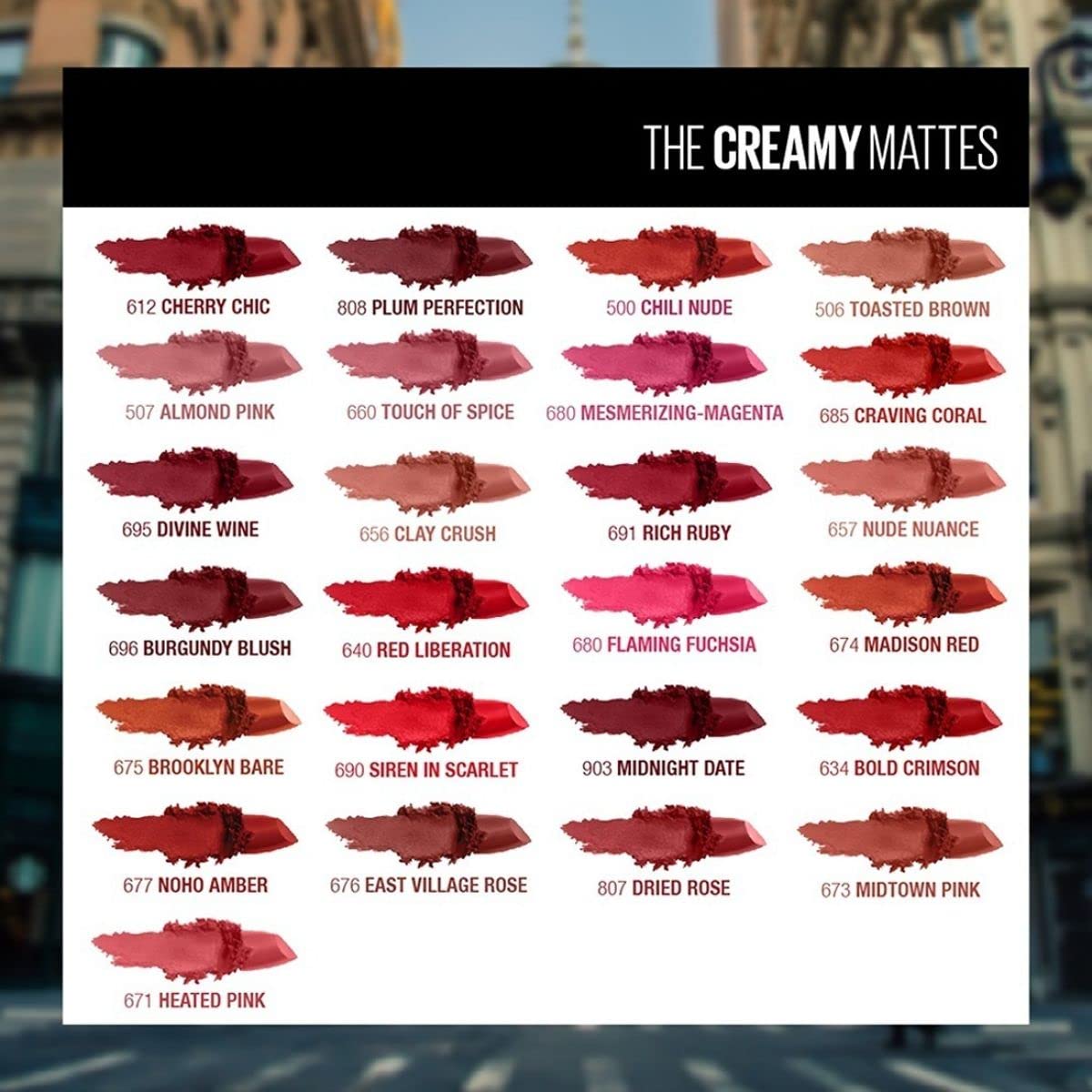 MAYBELLINE Color Sensational Creamy Matte Lipstick Lip Color