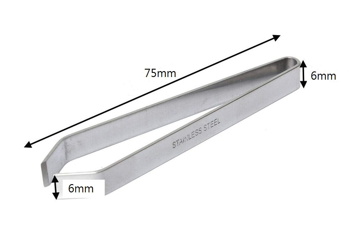 6x Wilofa Stainless Steel Flat Tip Flat Edge Eyebrow Tweezer Hair Removal Face Hair