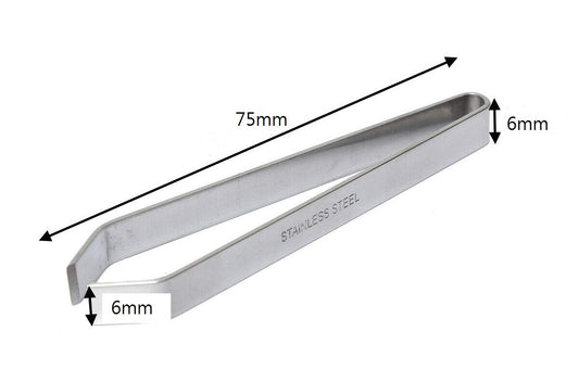 6x Wilofa Stainless Steel Flat Tip Flat Edge Eyebrow Tweezer Hair Removal Face Hair