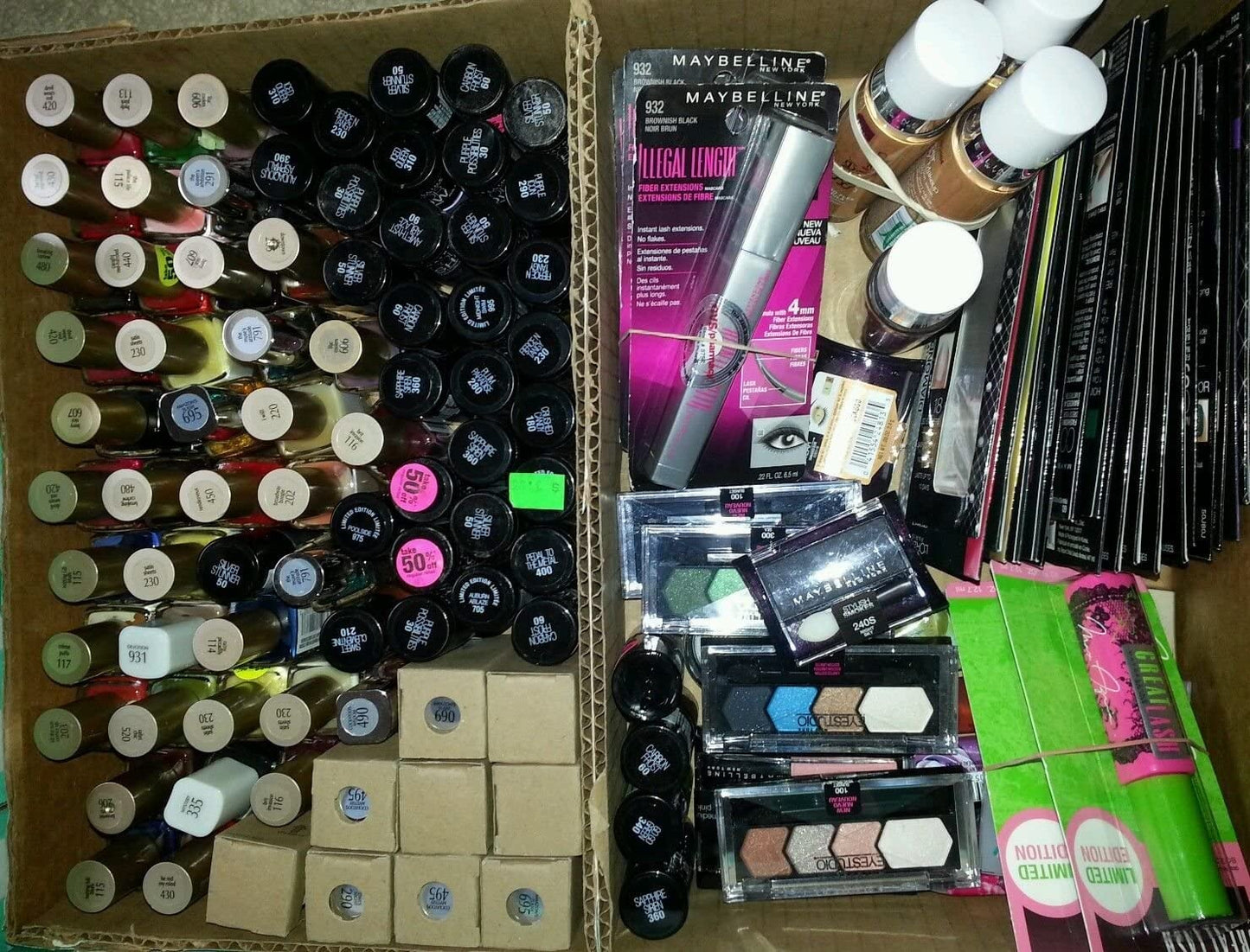 25 Piece Wholesale Assorted Cosmetics Lot - Loreal Maybelline NYX Rimmel Sally Hansen and more