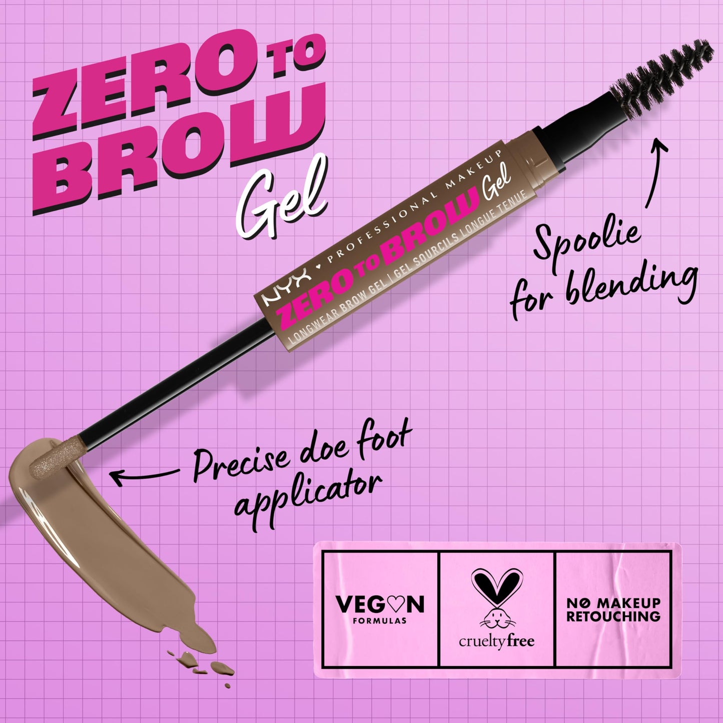 NYX PROFESSIONAL MAKEUP Zero to Brow, Longwear Eyebrow Gel