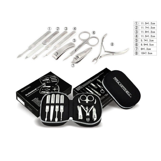 Paul Mitchell 8 in 1 Manicure and Pedicure Kit for Fingernail and Toenail with Portable Travel Case