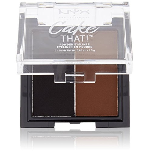 NYX PROFESSIONAL MAKEUP Cake That! Powder Eyeliner, 0.09 Ounce, Black,Brown (CTL01)