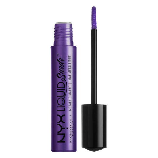 NYX PROFESSIONAL MAKEUP Liquid Suede Metallic Matte Lipstick - Ego (Bright Purple)