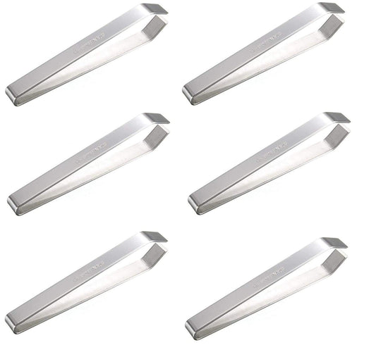 6x Wilofa Stainless Steel Flat Tip Flat Edge Eyebrow Tweezer Hair Removal Face Hair