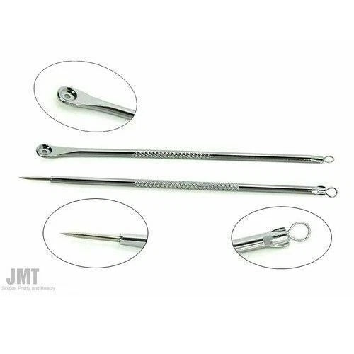 JMT Skin Clearing Tool Blackhead Pimples Acne Blemish Comedone Needle Extractor Remover Tool Set
